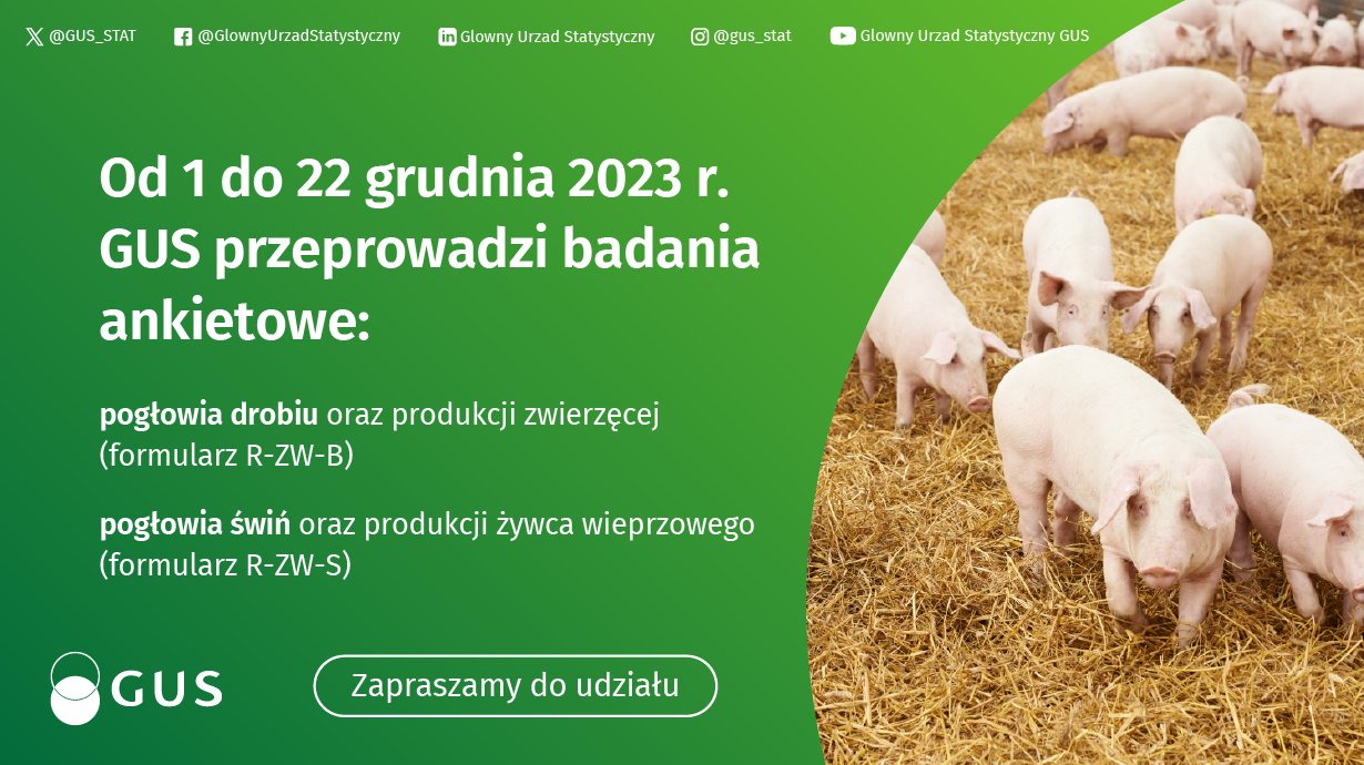 plakat informujący o badaniach ankietowych