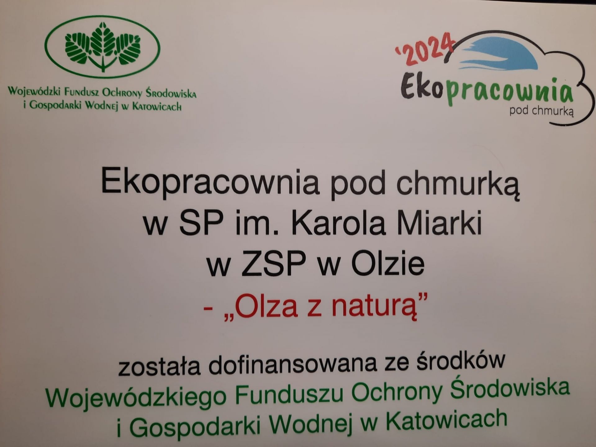 informacja o pozyskanych środkach informacja o pozyskanych środkach