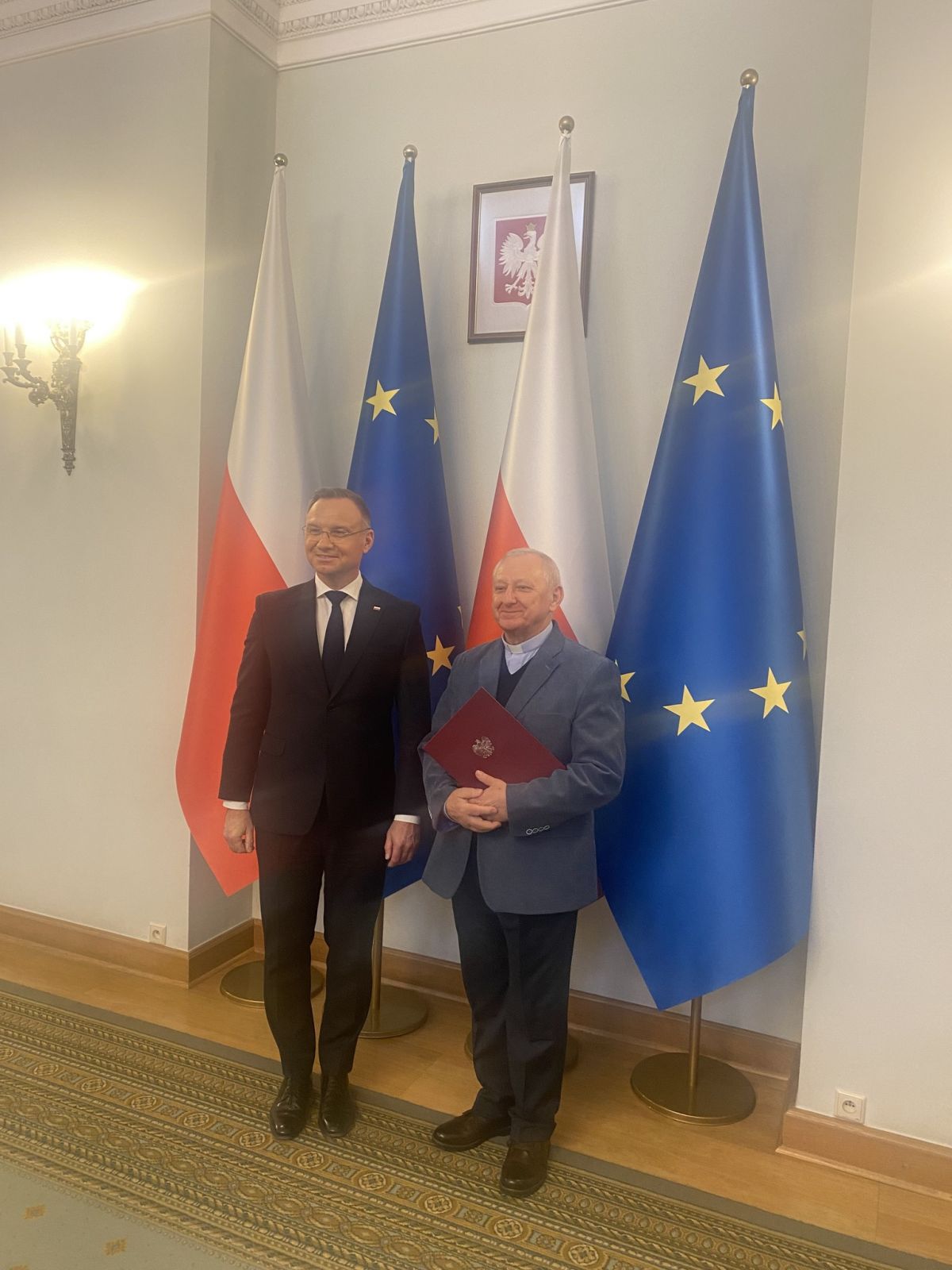 ks. Olszar z prezydentem RP