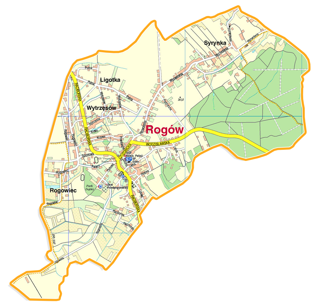 plan sołectwa Rogów